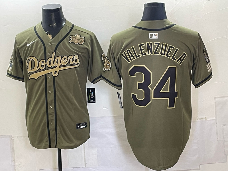 men Los Angeles Dodgers #34 Valenzuela green Game 2026 Nike MLB Jersey 080403->los angeles dodgers->MLB Jersey